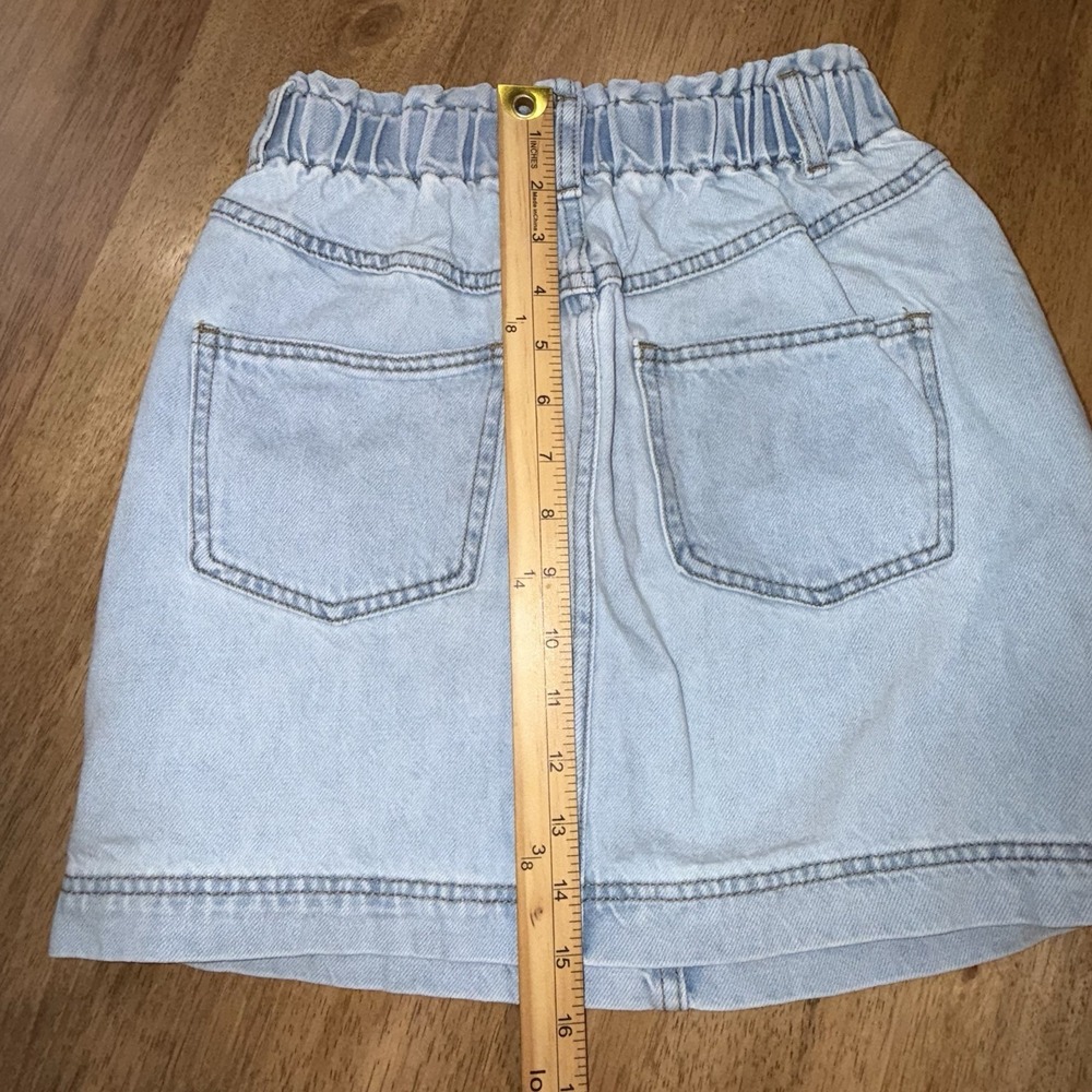 Altar's State High Waist Denim‎ Mini Skirt Small Light Wash Western Boho Short - Picture 9 of 10